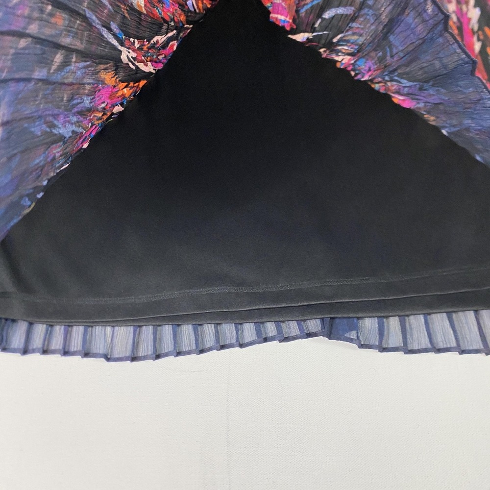 Lane Bryant Skirt Womens 26/28 Multicolor Pleated Mini Ombre Abstract Print - Picture 10 of 11